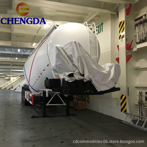 Chengda 45m3 54 Ton Wax Polishing Loading Weight Bulk Cement Semi Trailer For Sale